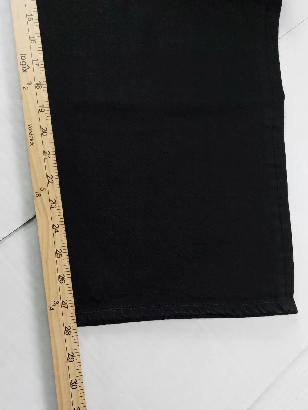 Levis Button Fly 501 Jeans Mens 50x28 Original Black Denim Stretch NWT $69.50